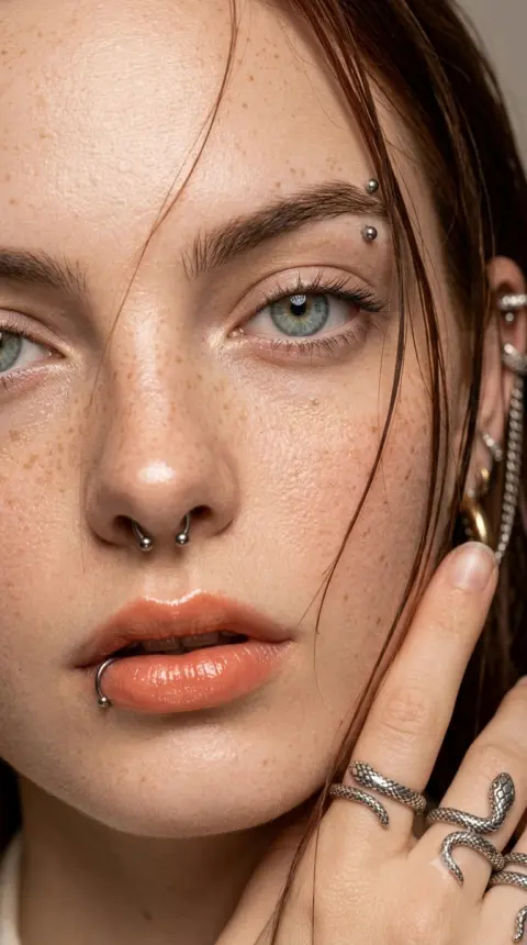 Extreme Close-Up Freckled Girl with Blue-Green Eyes | Ultra-Realistic Macro Beauty Portrait - AI prompt for Gemini