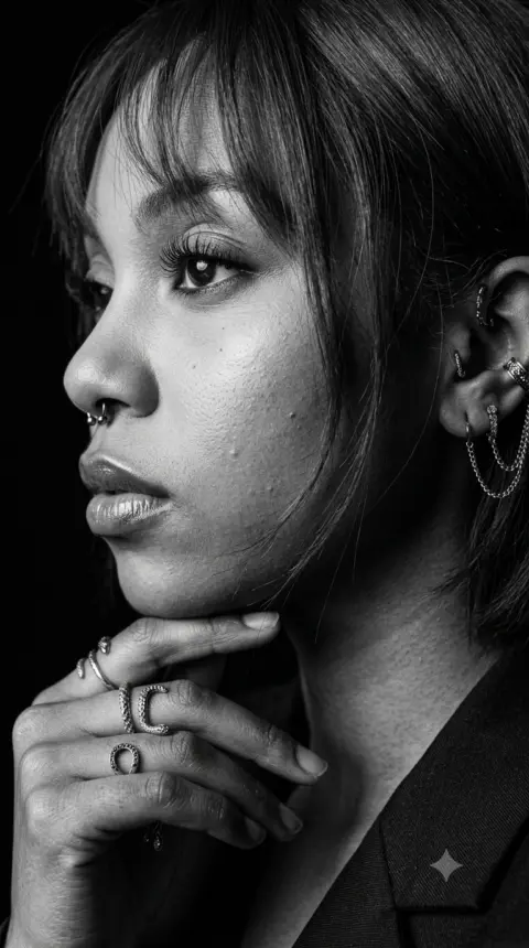Extreme Close-Up Black and White Profile of a Woman with Long Lashes | Dramatic Low-Key AI Portrait - AI prompt for Gemini